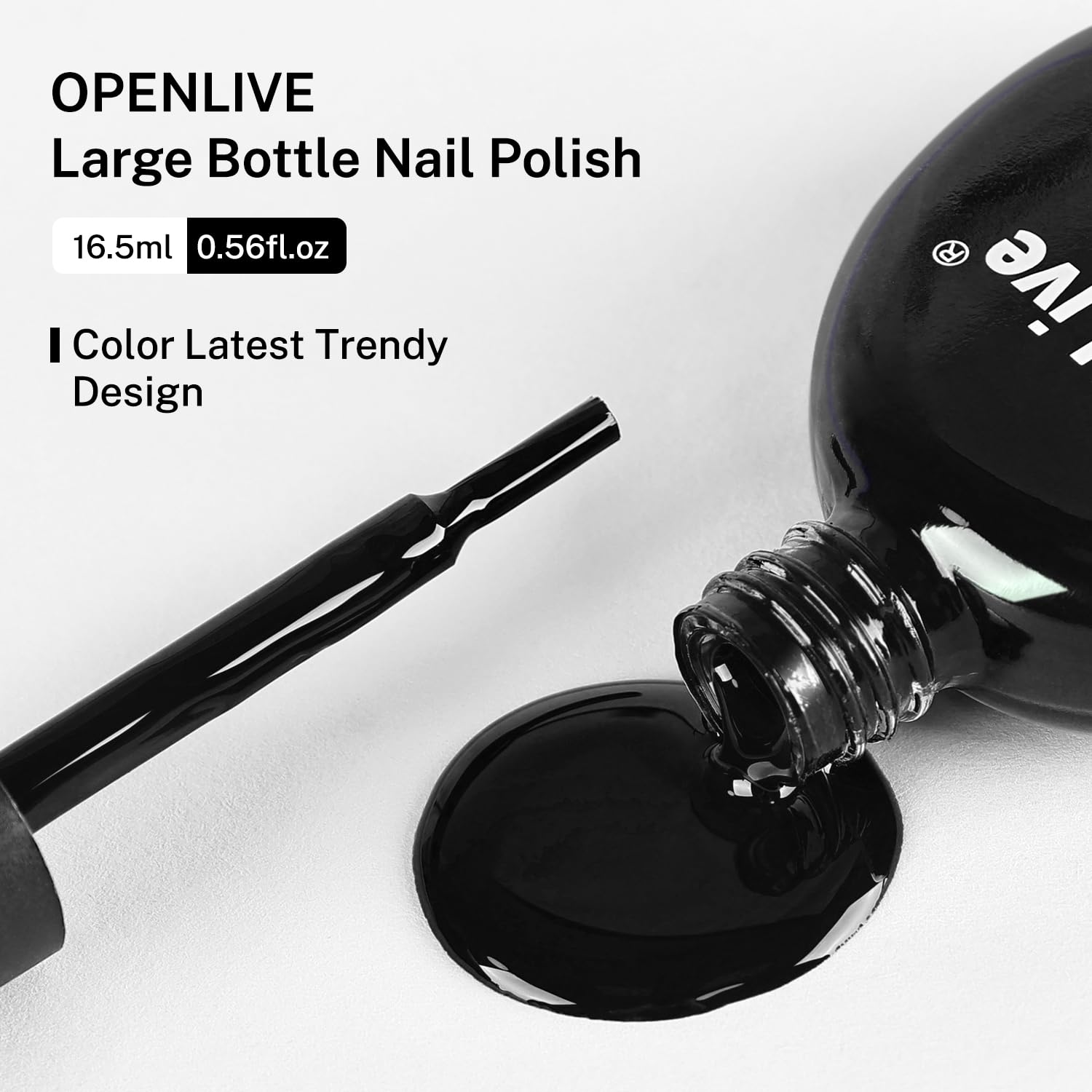 OpenLive Esmalte Negro, regalo perfecto para amantes de la manicura.