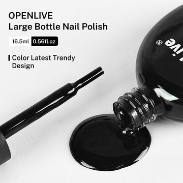 OpenLive Esmalte Negro, regalo perfecto para amantes de la manicura.