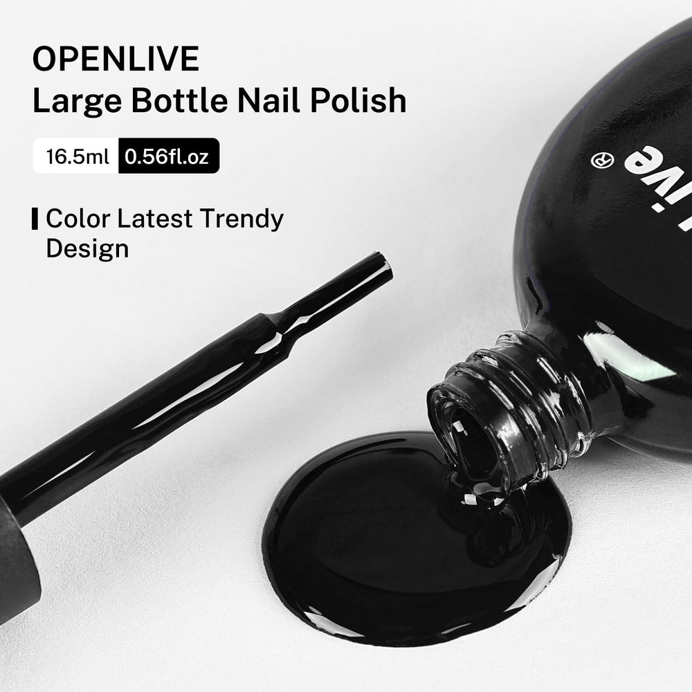 OpenLive Esmalte Negro, regalo perfecto para amantes de la manicura.