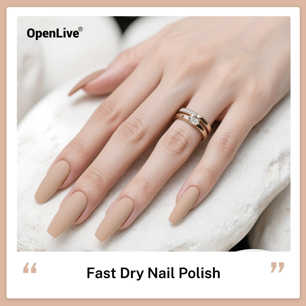 OpenLive Esmalte Nude Pink, acabado ultrabrillante para color duradero.