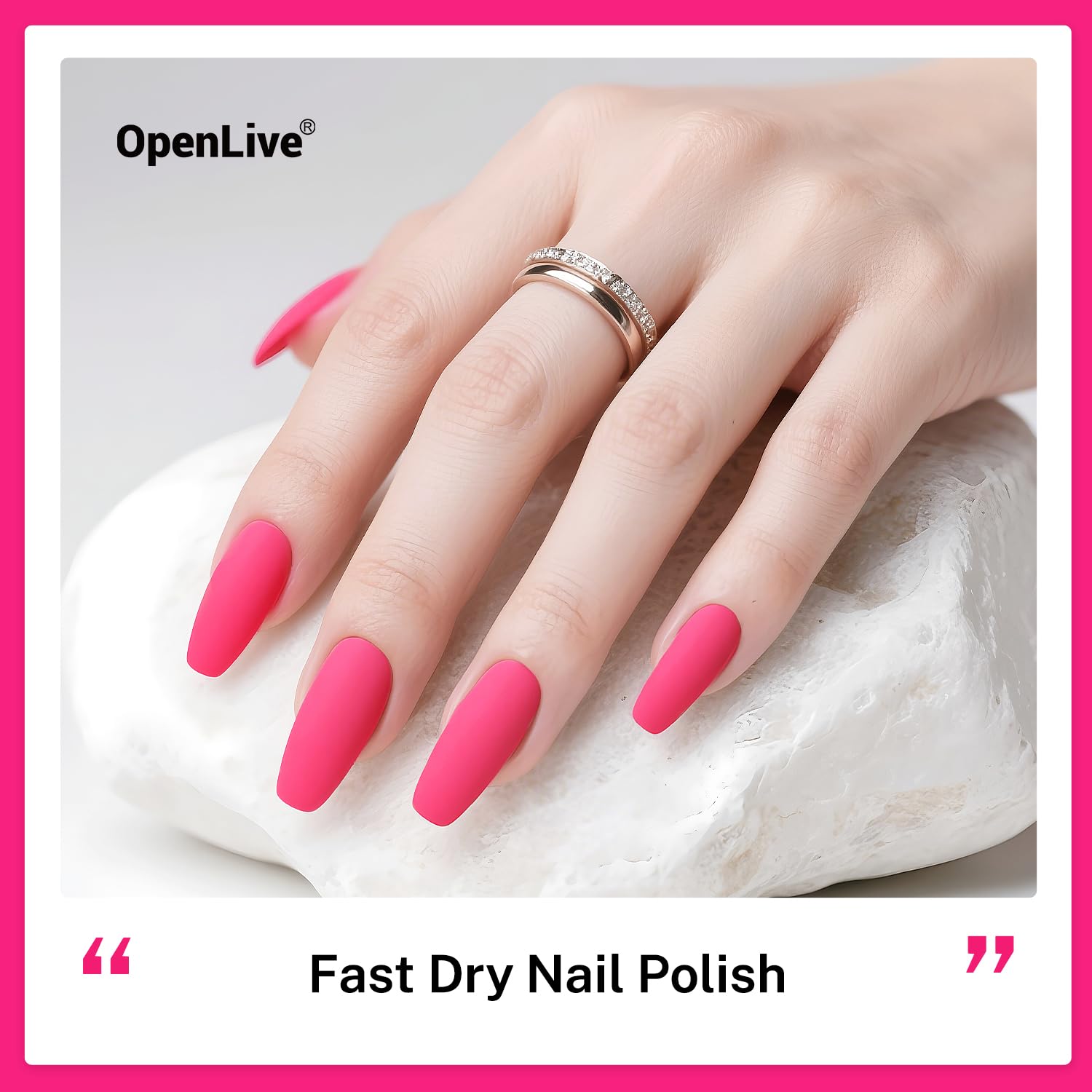 OpenLive esmalte rosa rosado ofrece secado en 60 segundos y color intenso