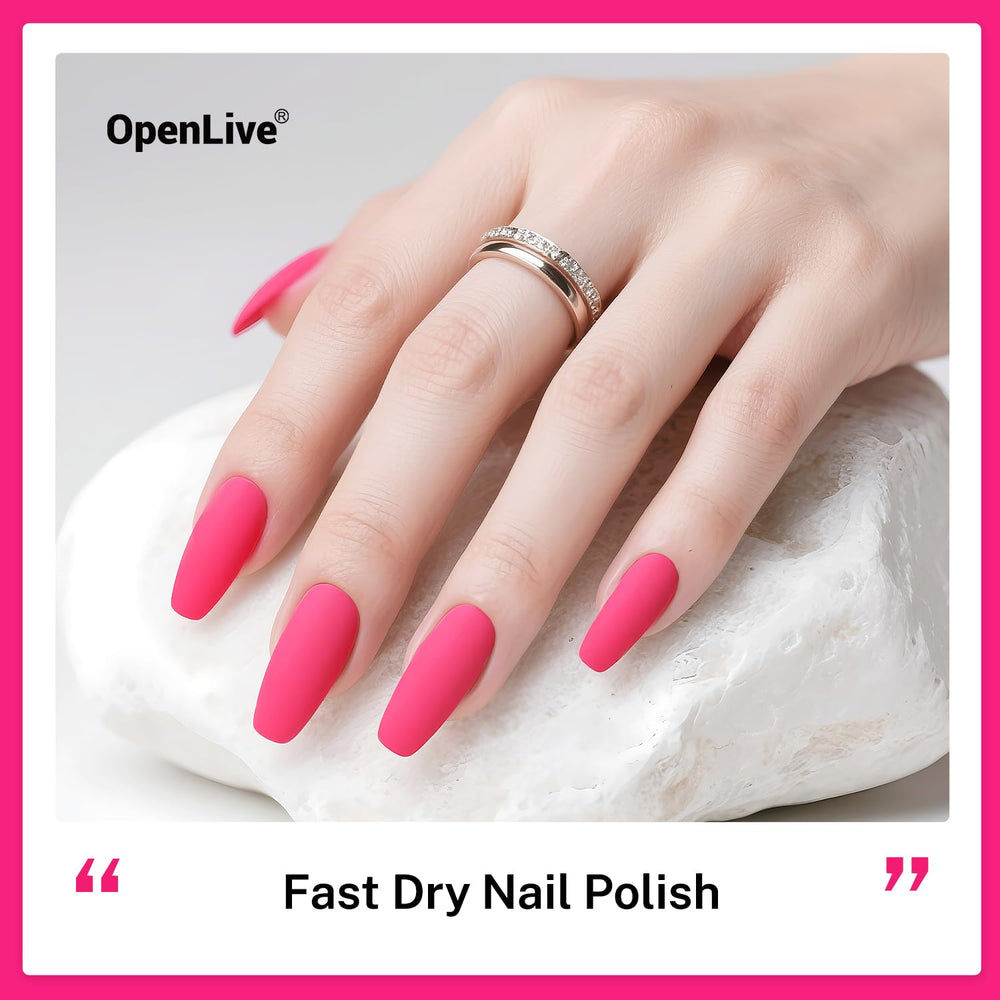 OpenLive esmalte rosa rosado ofrece secado en 60 segundos y color intenso