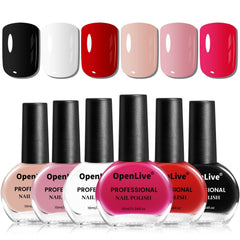OpenLive set de esmaltes rosado neutro para looks versátiles.