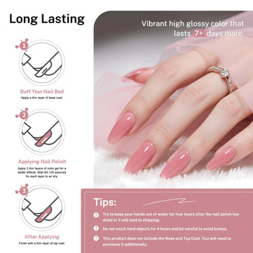 OpenLive Esmalte Uñas Dusty Rose color duradero para varios días.