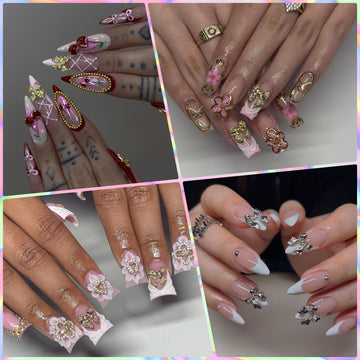 OPMADM adorno dorado para uñas estrella: acento brillante para cualquier look