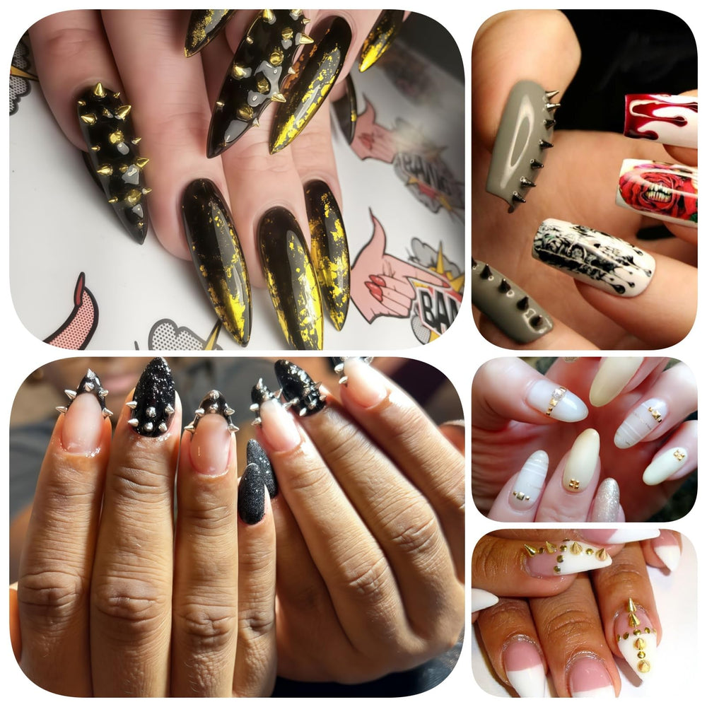 OPMADM aplicaciones punk para uñas, perfectas para looks diarios y nocturnos