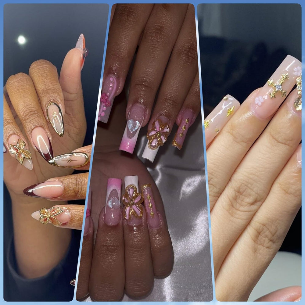 OPMADM adornos estrella para uñas: adhesión fácil para diseños rápidos y elegantes.