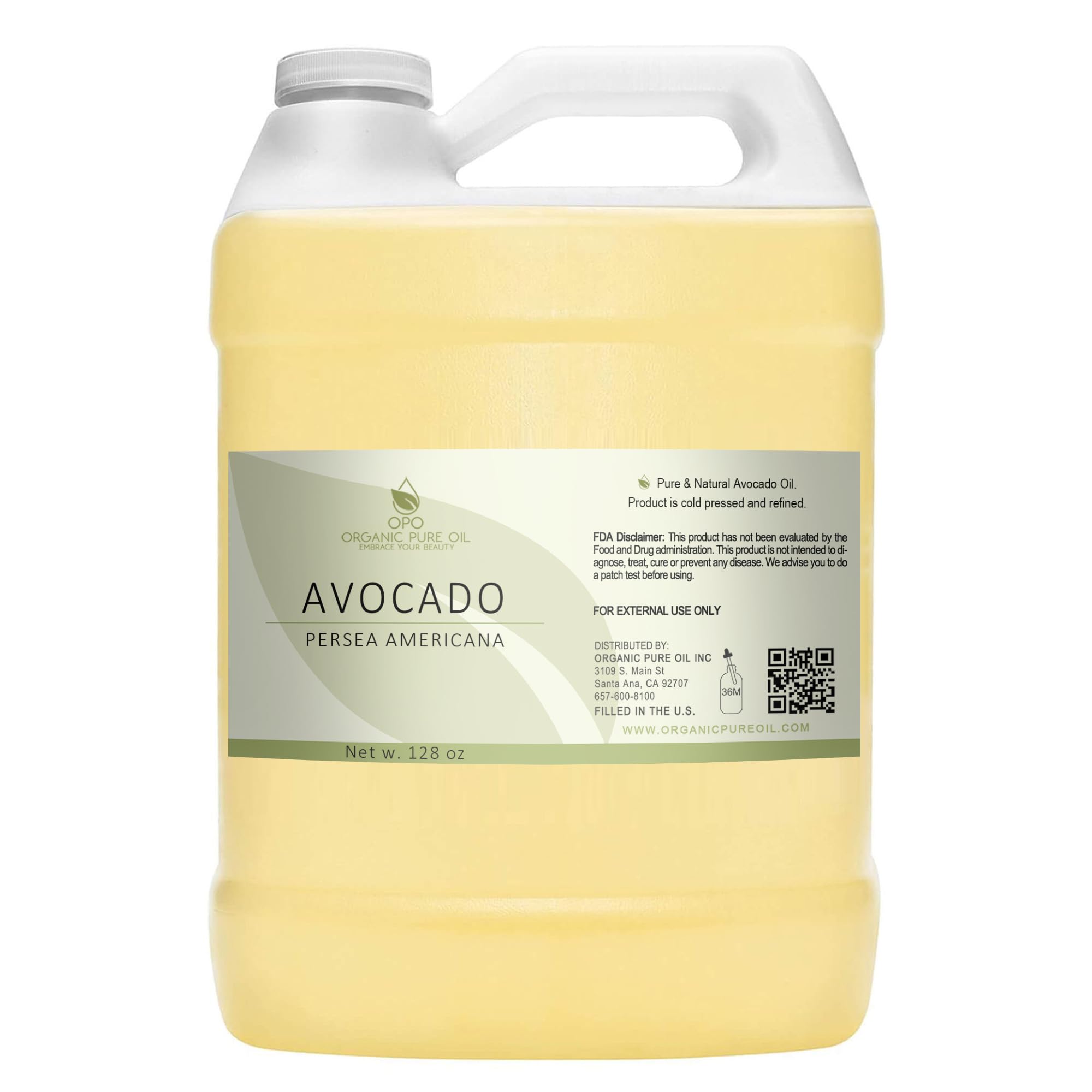 OPO Aceite de aguacate, botella sin olor, ideal para hidratación diaria.