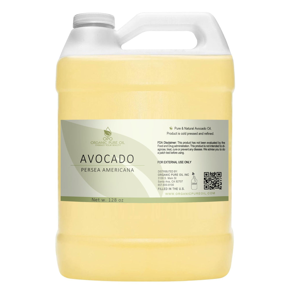 OPO Aceite de aguacate, botella sin olor, ideal para hidratación diaria.