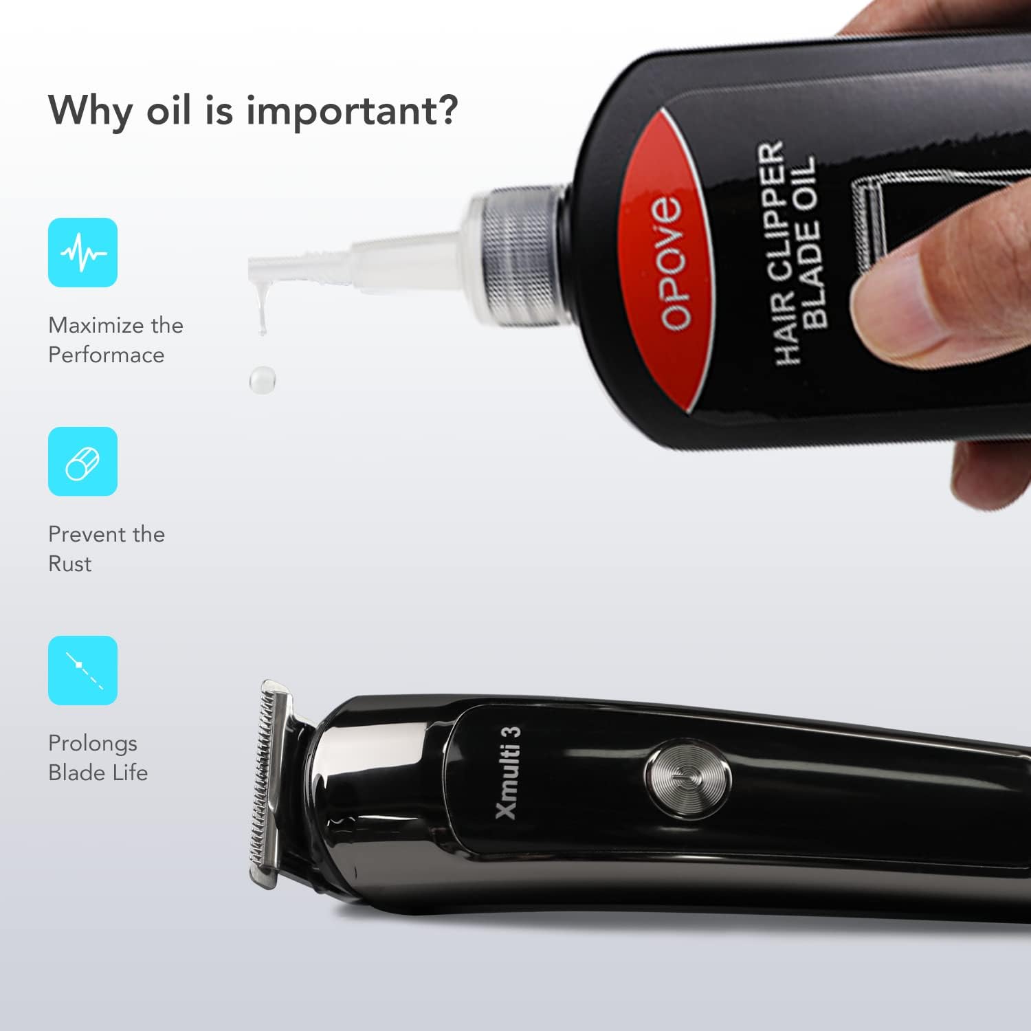 Opove cuchillas lubricadas ofrecen corte suave y estable.