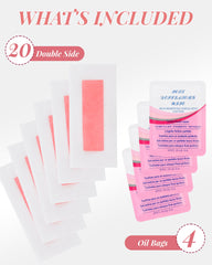 OPOX calming oil wipes pack to soothe skin after waxing