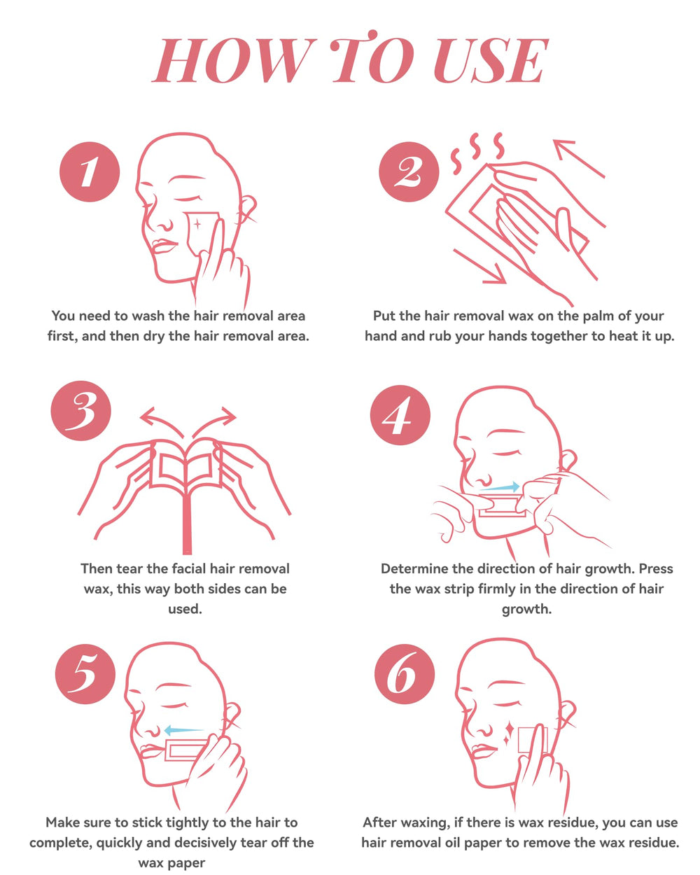 OPOX precision facial hair removal around eyebrows and lips
