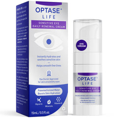 Optase LIFE crema-ojos-sensibles hidrata y cuida la piel delicada.