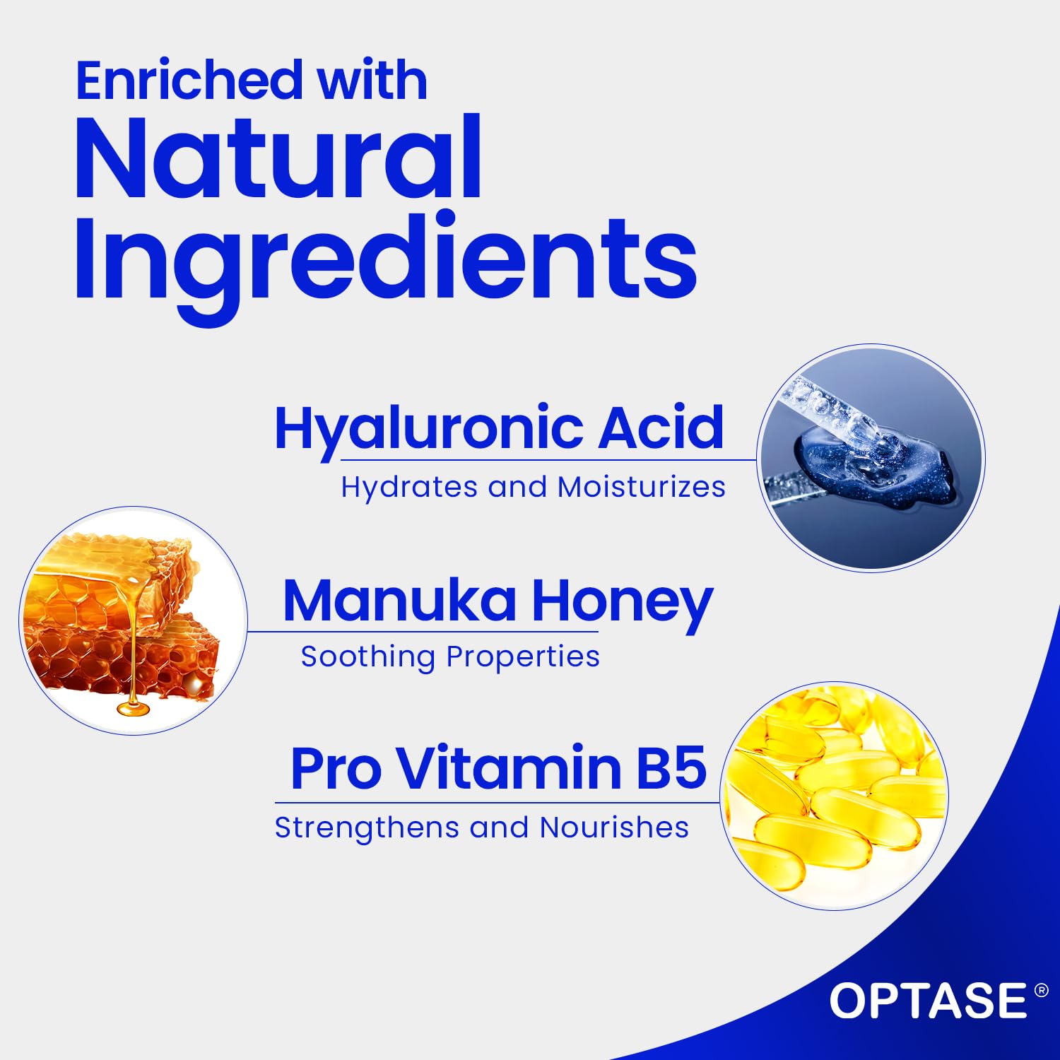 Fórmula con ácido hialurónico para el contorno de ojos de Optase Life.