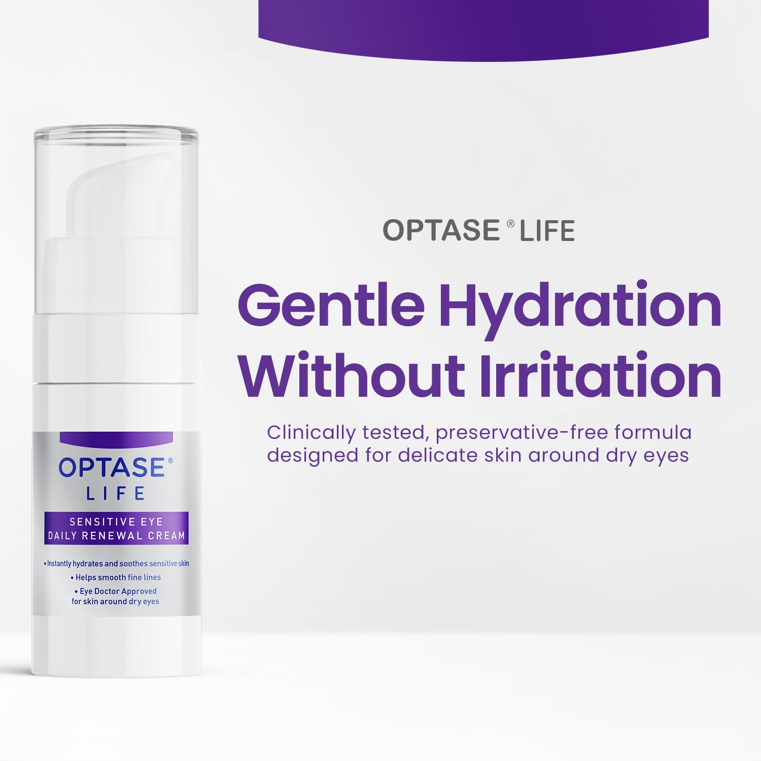 Optase LIFE textura-ligera-absorbcion-rapida se siente suave al aplicar.