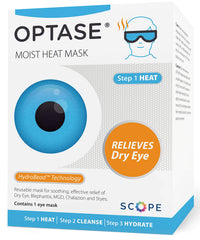 Mascarilla tibia Optase con HydroBead para comodidad ocular