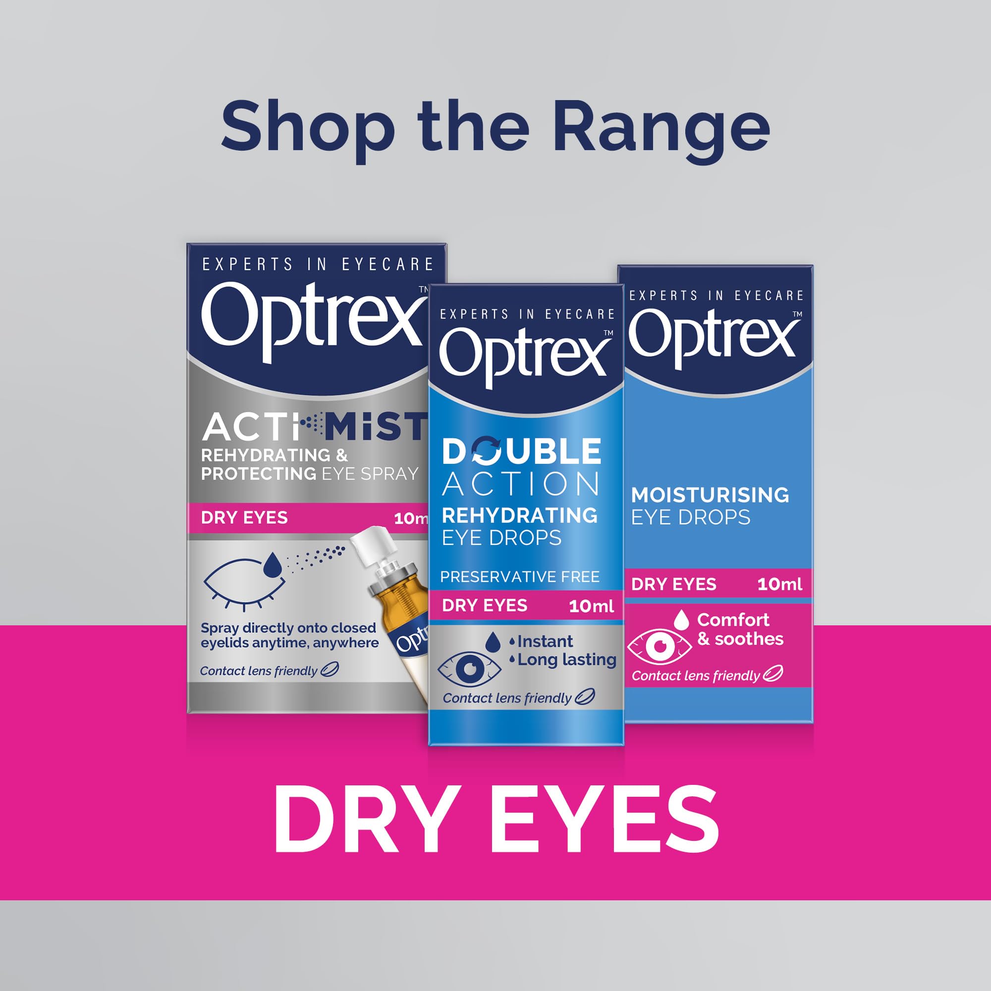 Optrex ActiMist presentación en caja de 10 ml.