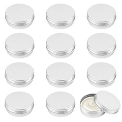 Tarro de aluminio Opvixi Tins 12 piezas con tapa roscada para viaje seguro
