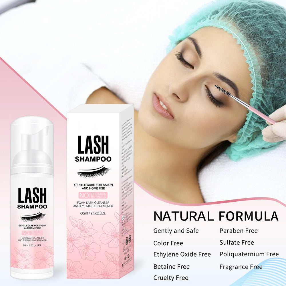 Cepillo limpiador de Smarxin Lash Shampoo facilita la limpieza diaria.