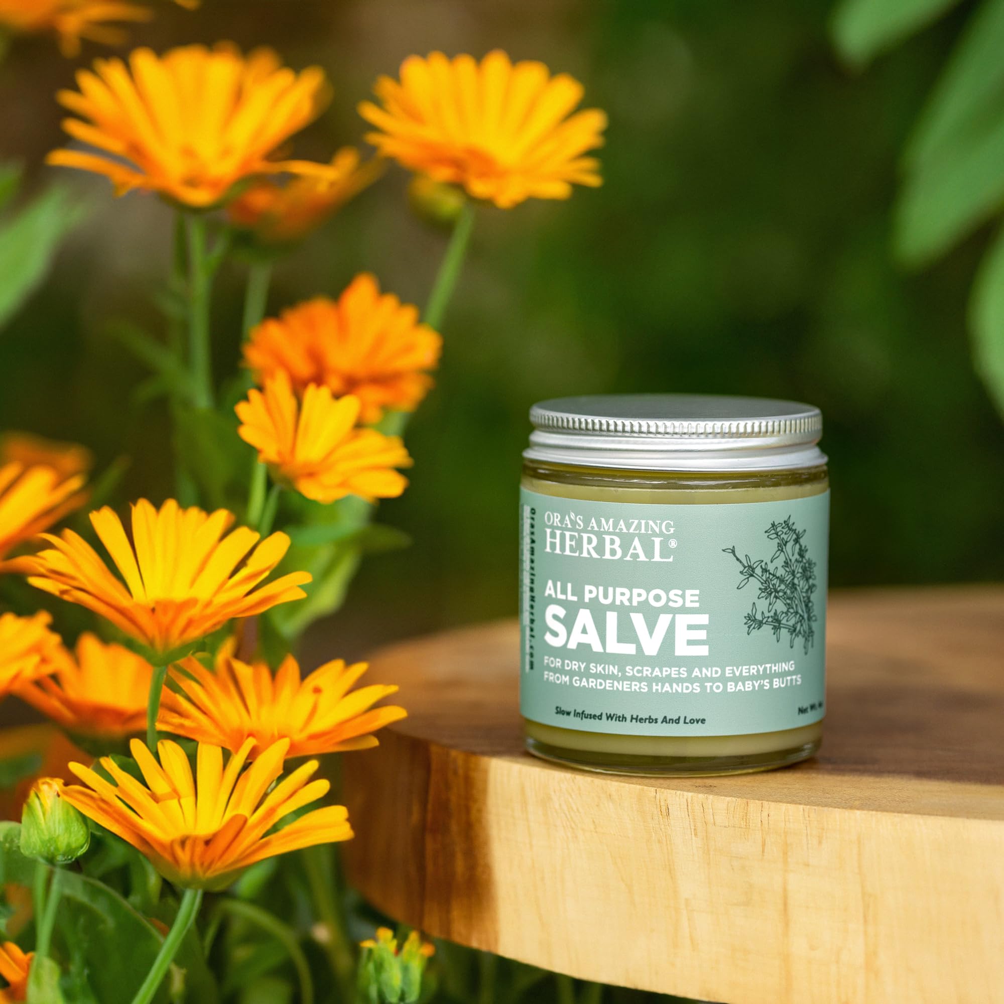 Étiquette Ora's Amazing Herbal indiquant sans parabènes et non testé sur les animaux.
