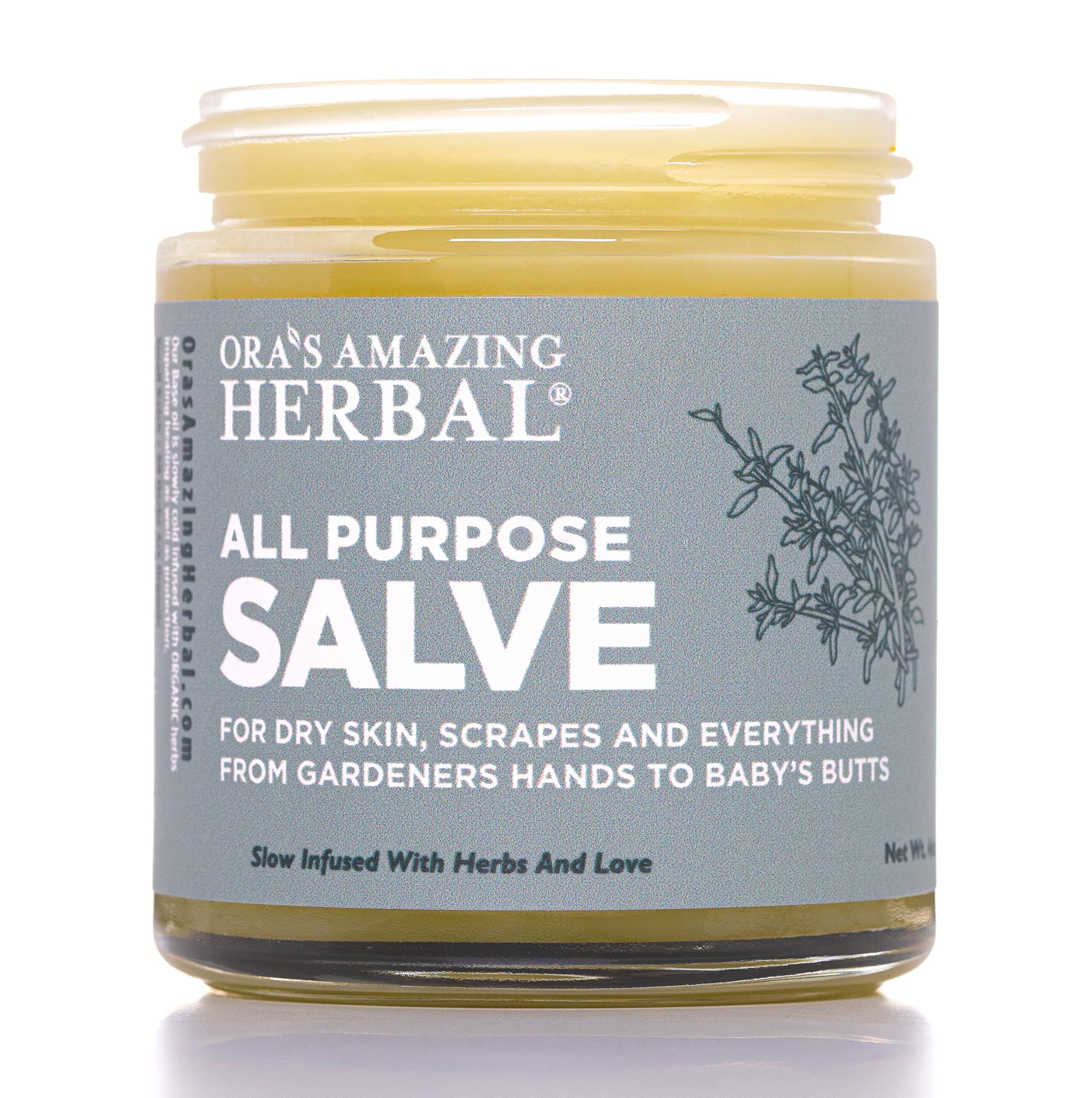 Baume Ora's Amazing Herbal dans un pot de 30 ml, pratique pour les voyages.