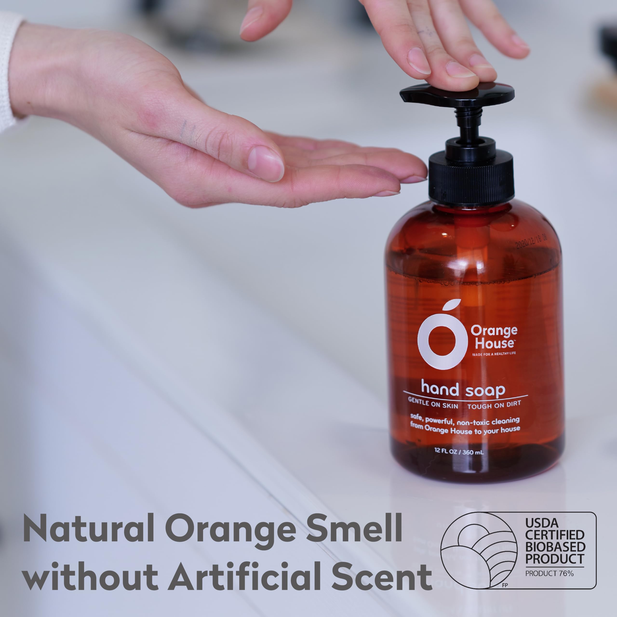 ORANGE HOUSE Jabon líquido, aceite de naranja para aroma natural.