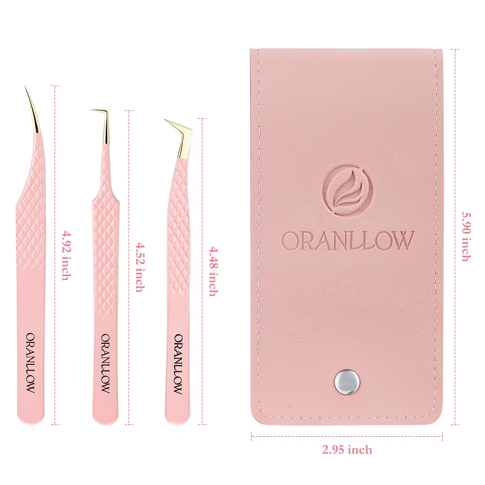 Oranllow pinzas con agarre diamante para mayor control durante la aplicación