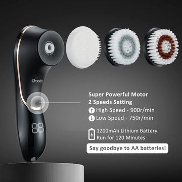Orauley cepillo limpieza facial batería 1200mAh dura meses