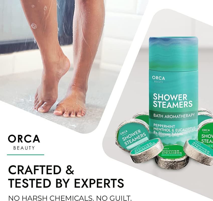 Orca Beauty 8 piezas de ducha aromática listas para regalar.