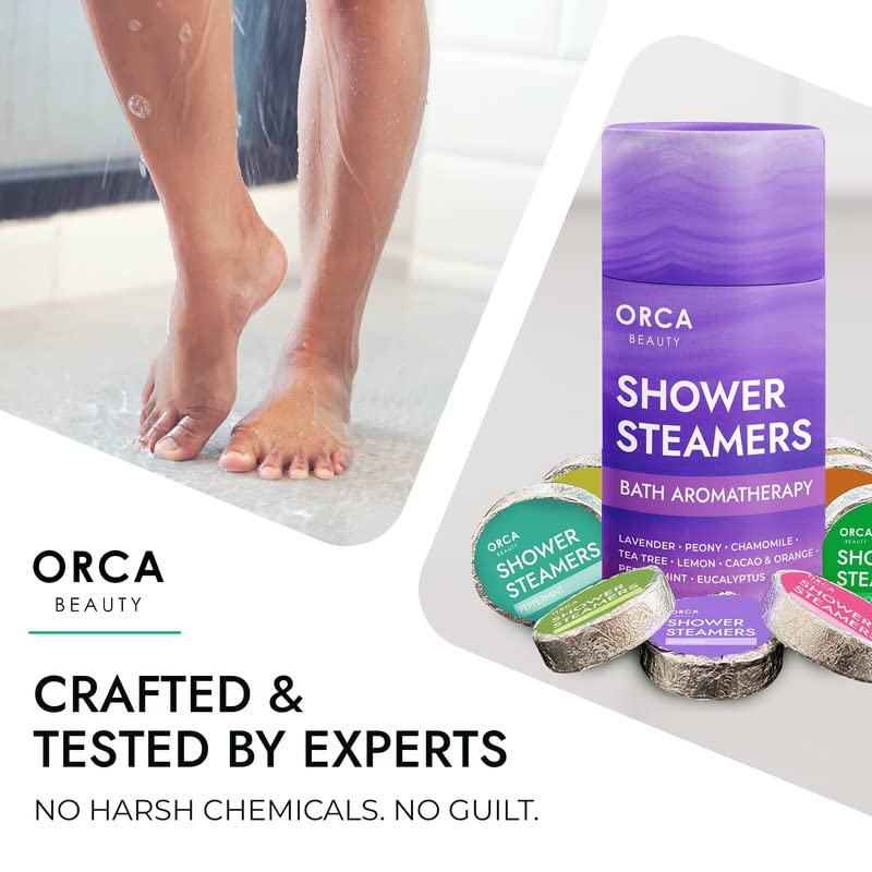 Orca Beauty bomba de ducha manzanilla para calma suave.