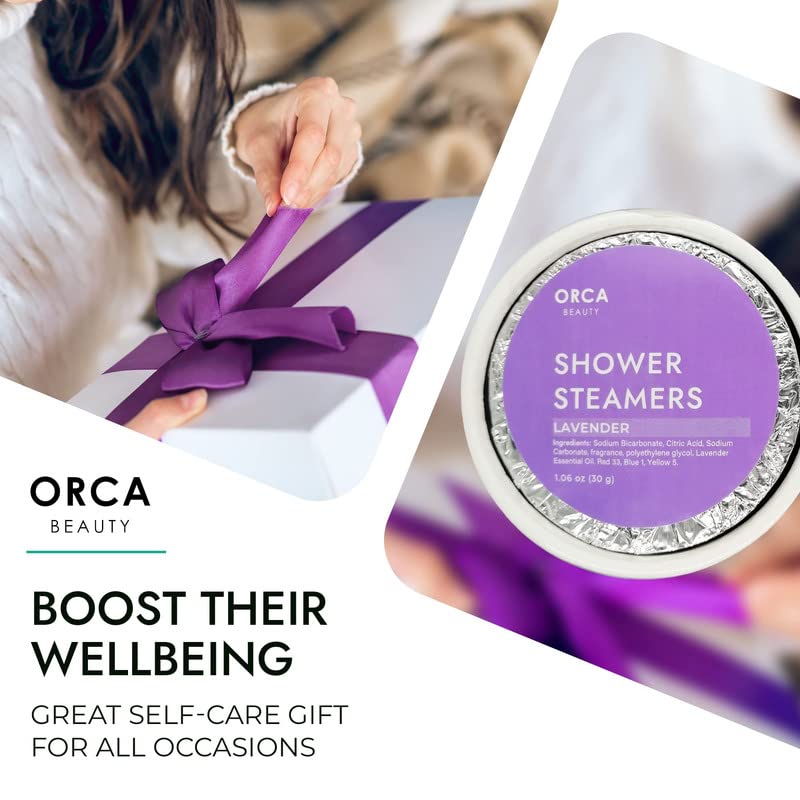Orca Beauty bomba de ducha peonía para aroma floral suave.