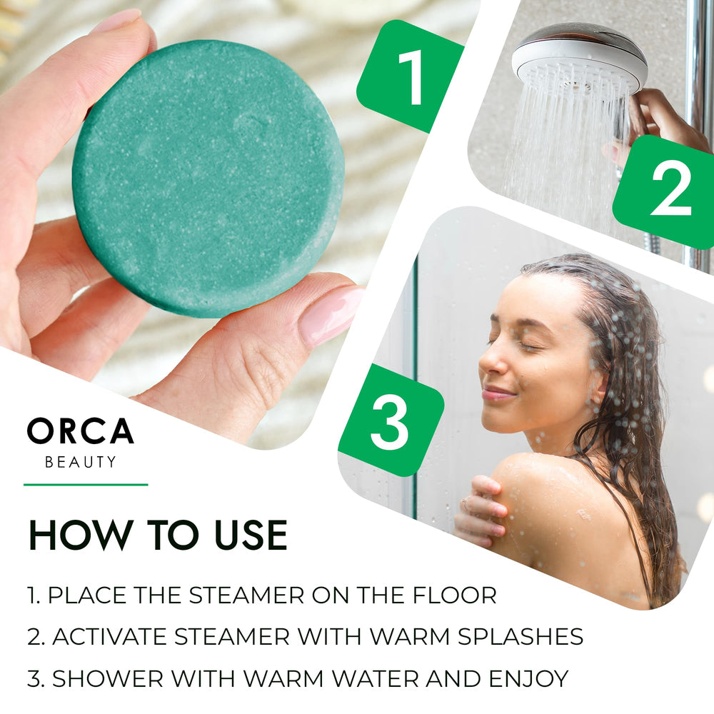 Orca Beauty activación en tres pasos para vapor suave