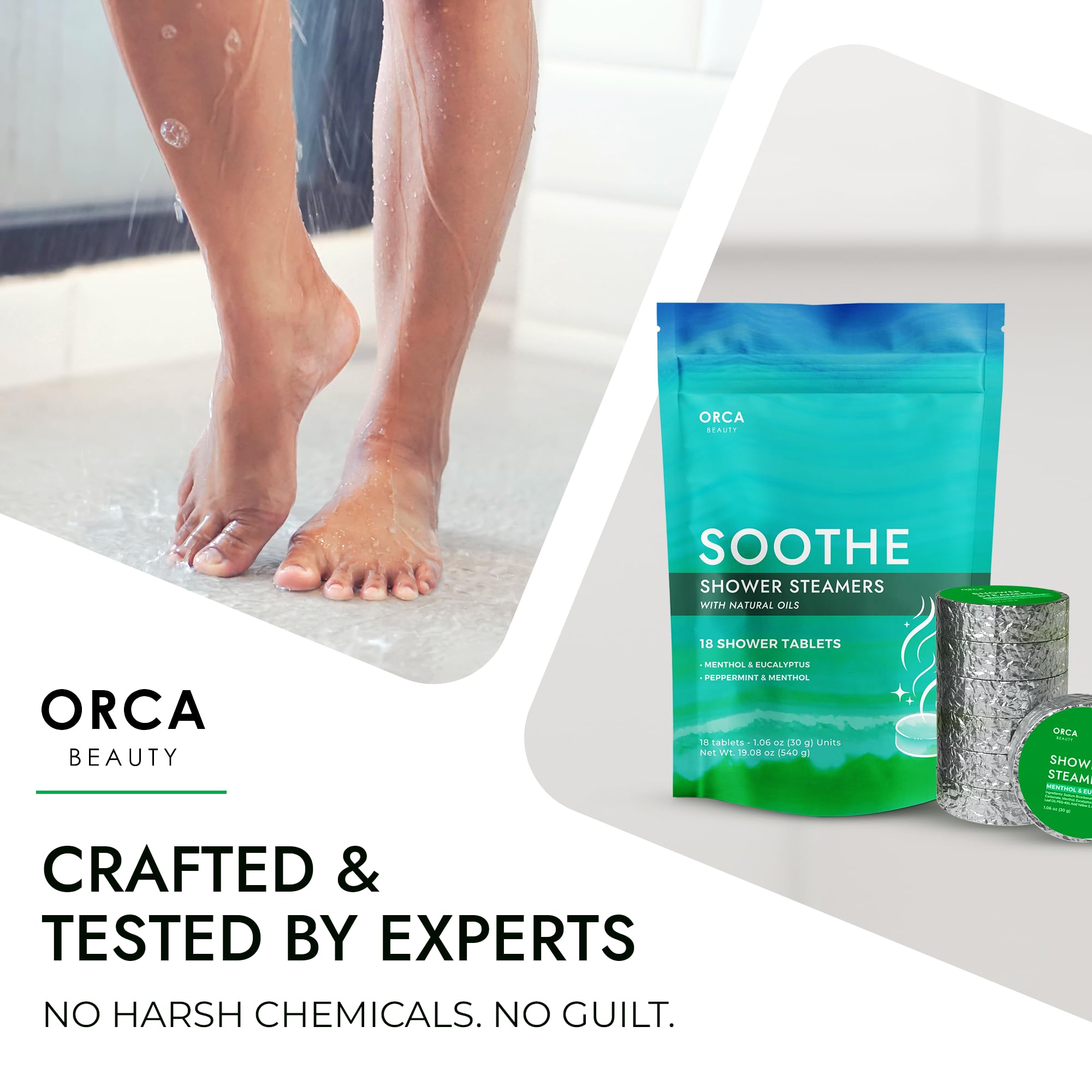 Orca Beauty paquete de 18 piezas, experiencia de ducha aromática