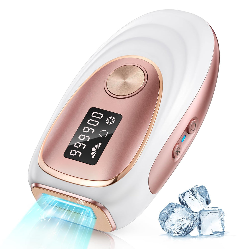 Oreeth IPL, vista frontal del dispositivo para depilación en casa cómoda.