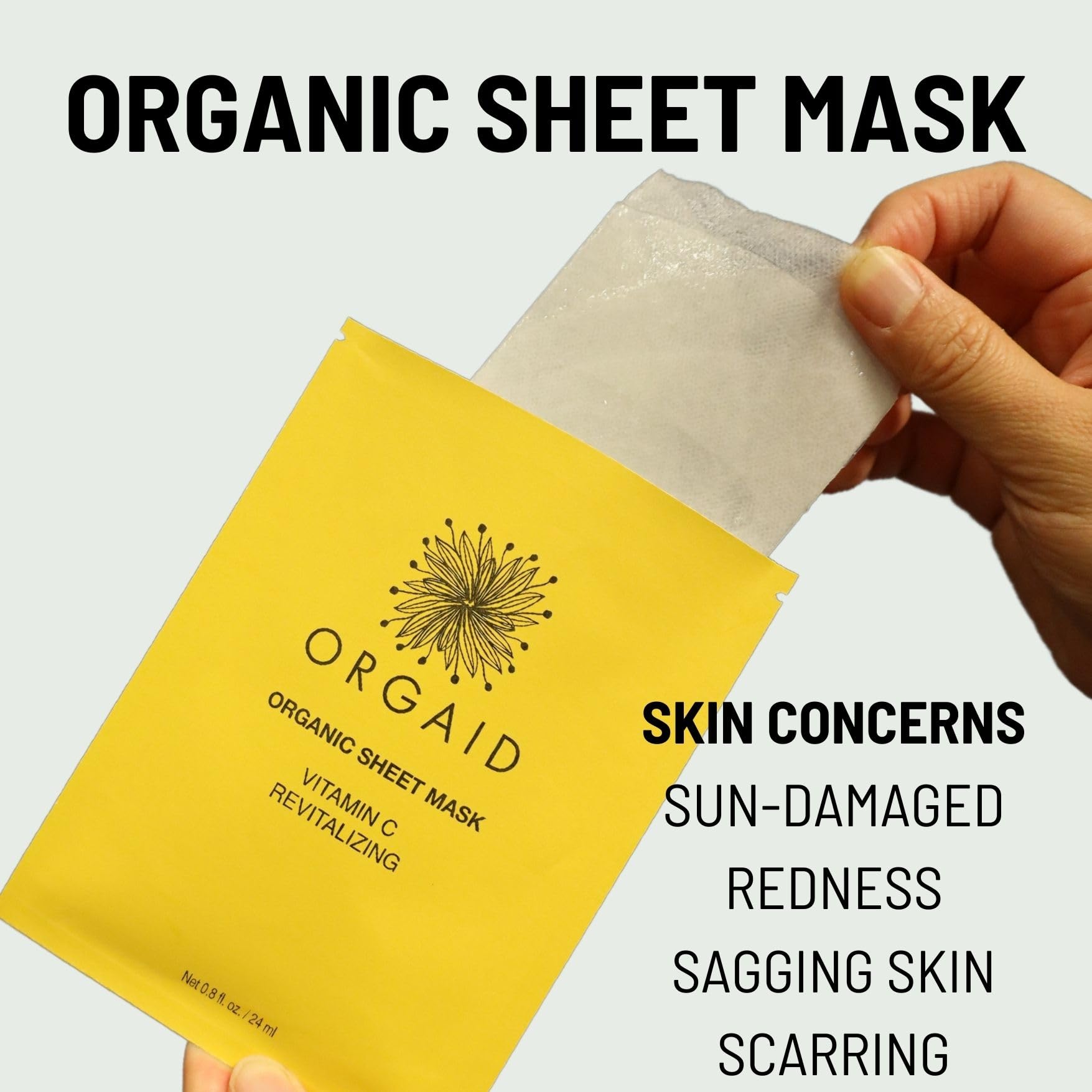 ORGAID aplicación de mascarilla de tejido para relajación facial
