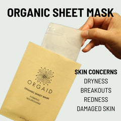 ORGAID mascarilla lista para usar en tu ritual facial.
