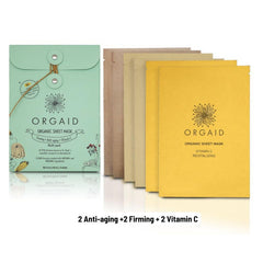 ORGAID mascarilla de hojas orgánicas para firmeza y elasticidad.