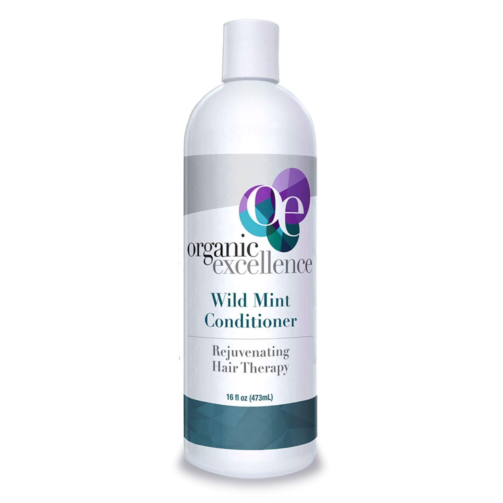 Acondicionador Organic Excellence de Menta Salvaje en botella para cabello suave