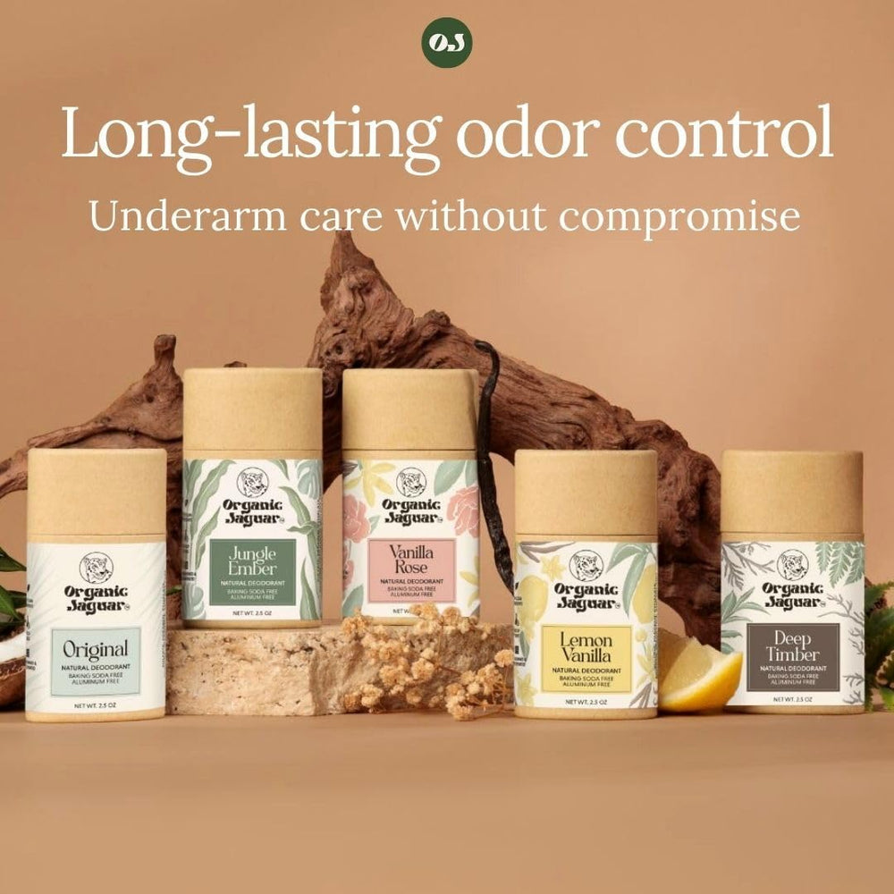 Desodorante unisex Organic Jaguar para mujeres y hombres.