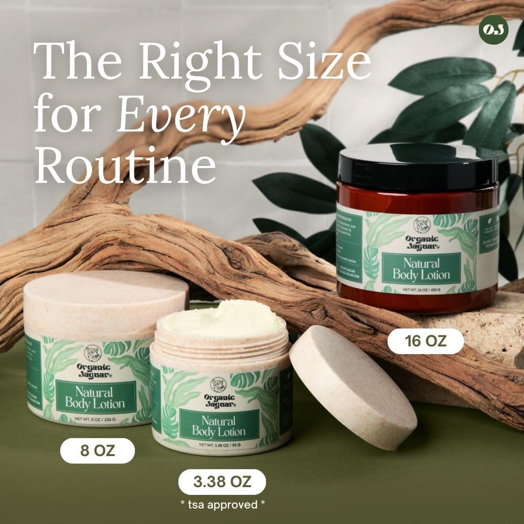 Organic Jaguar crema corporal, empaque sostenible, opción ecológica para tu rutina.