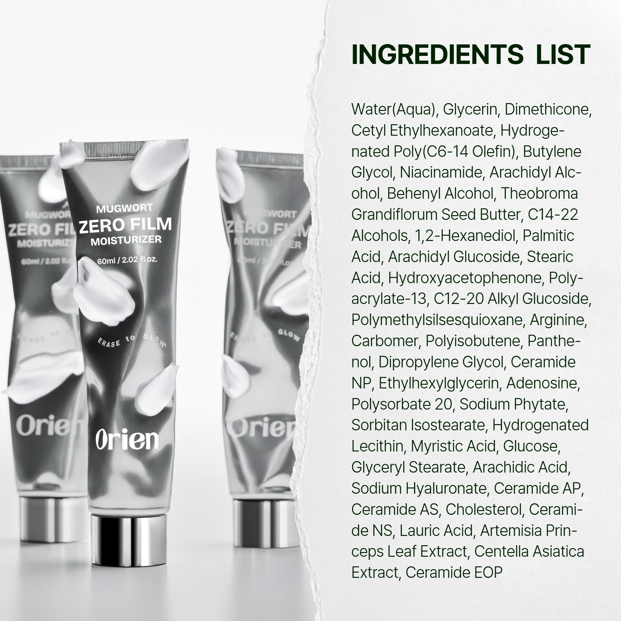 Sin fragancia ni aceites esenciales en Orien Mugwort Zero Film.