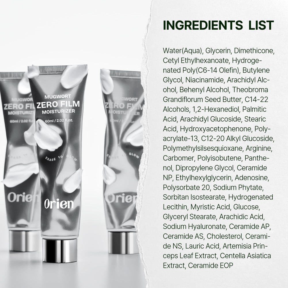 Sin fragancia ni aceites esenciales en Orien Mugwort Zero Film.