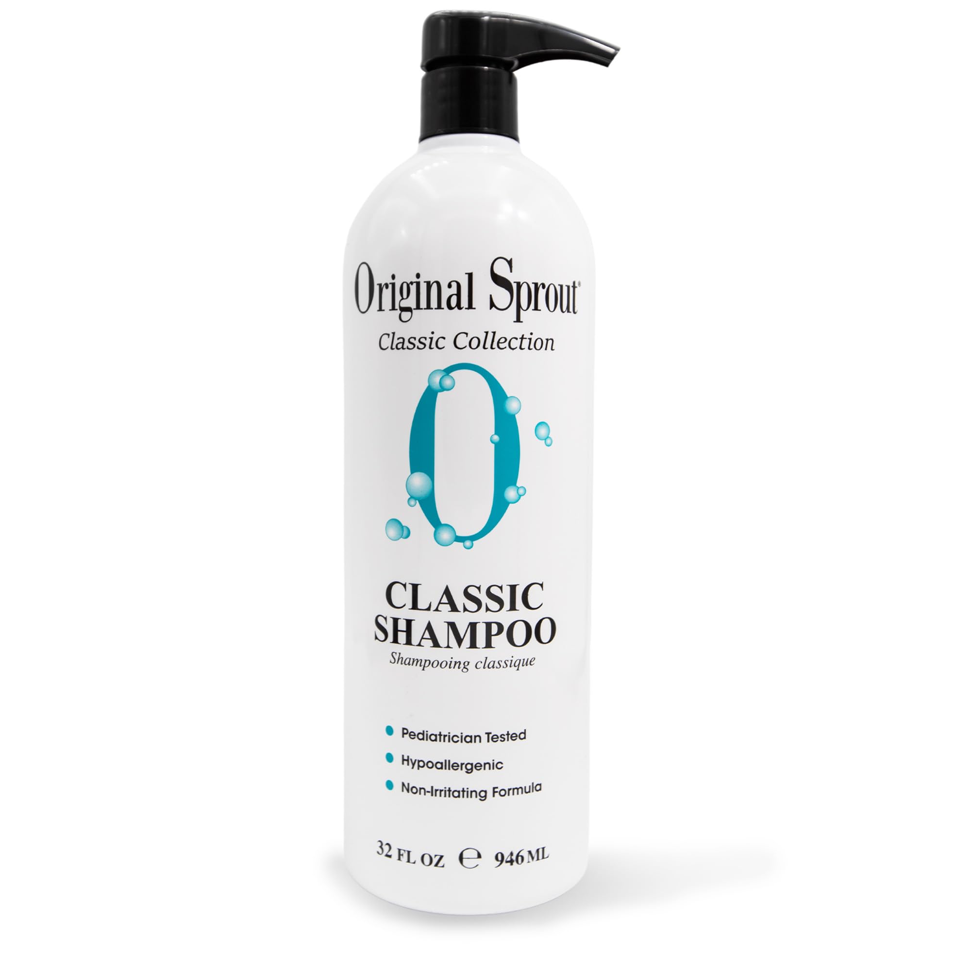 Original Sprout Champú Clásico, botella de 32 oz, limpieza suave para todo tipo de cabello.