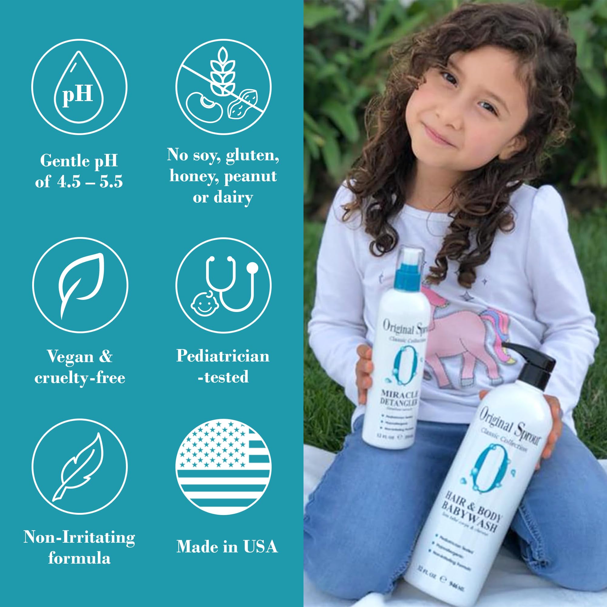 Original Sprout Miracle Detangler: acción desenredante que reduce tirones al cepillar.