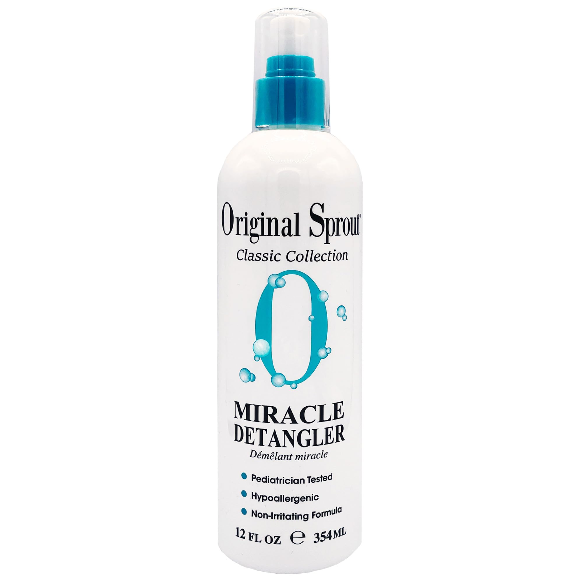 Original Sprout Miracle Detangler: botella en mano para desenredar sin grasa.