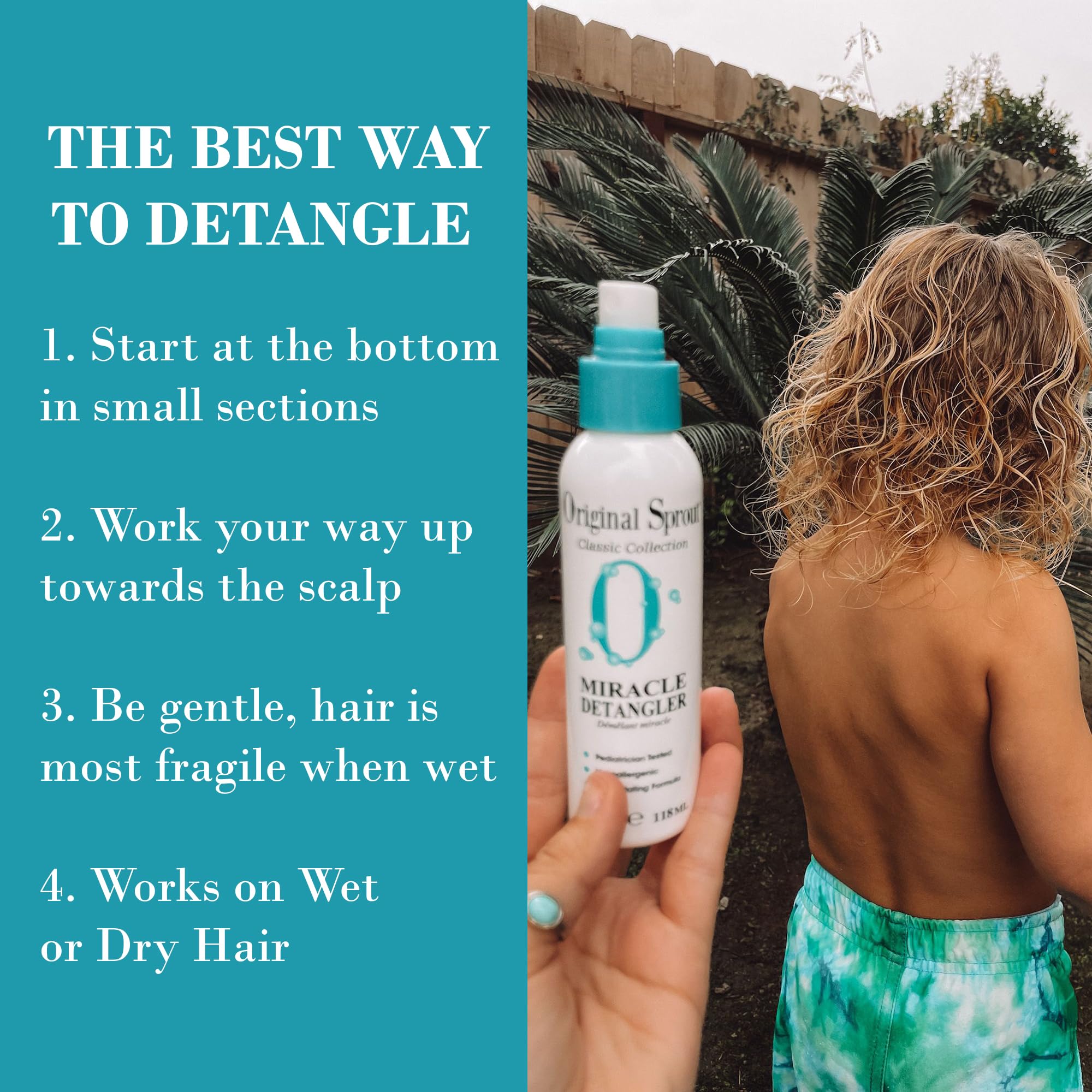 Original Sprout Miracle Detangler: hecho en Estados Unidos para toda la familia.