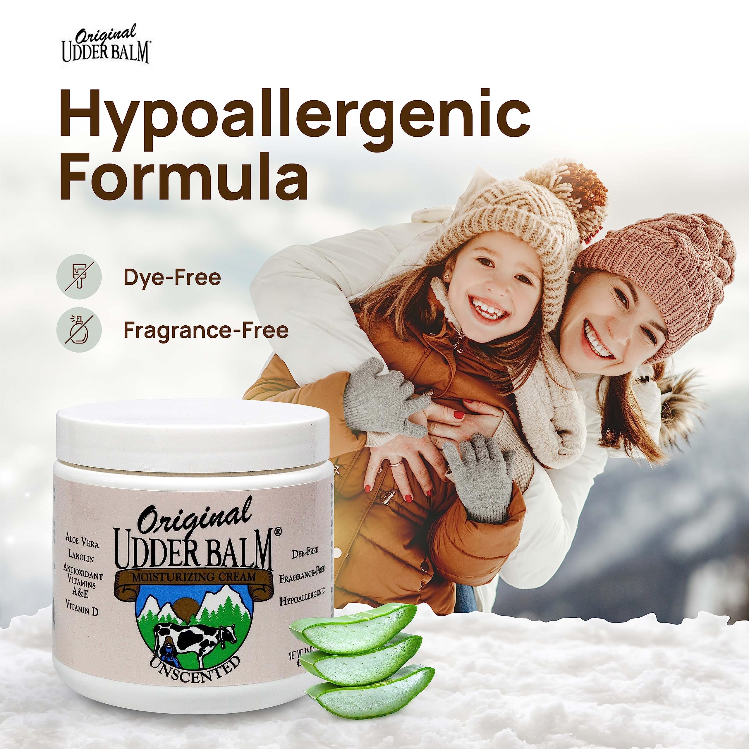 Original Udder Balm uso en manos para piel reseca.