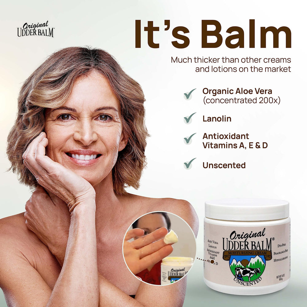 Original Udder Balm talones agrietados con hidratación profunda.