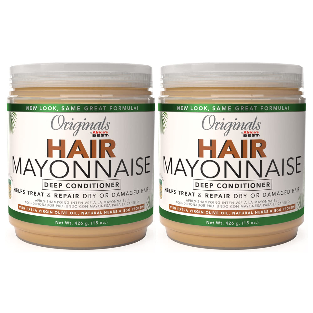 Originals by Africa's Best Hair Mayonnaise empacado en dos tarros para hidratación duradera