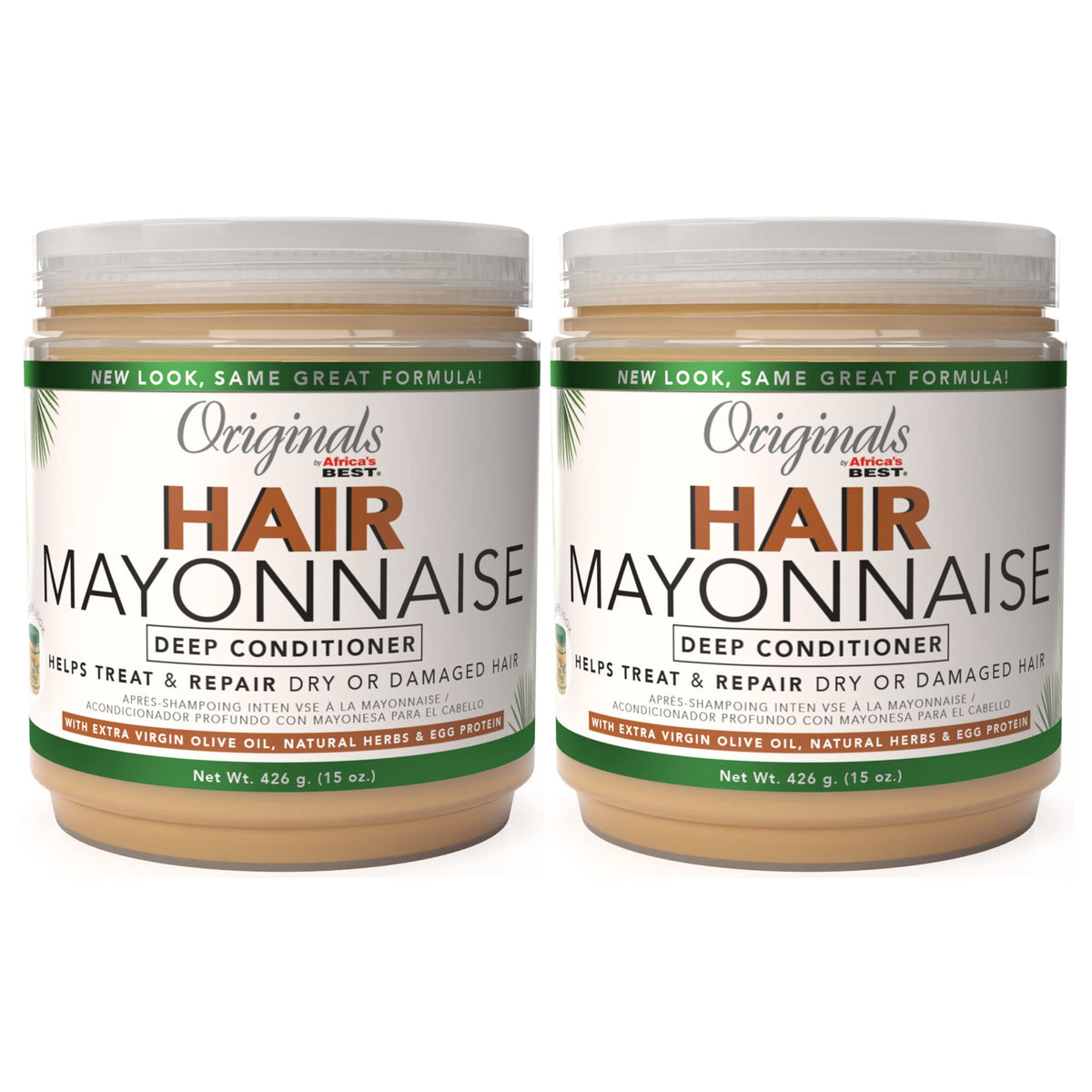 Originals by Africa's Best Hair Mayonnaise empacado en dos tarros para hidratación duradera